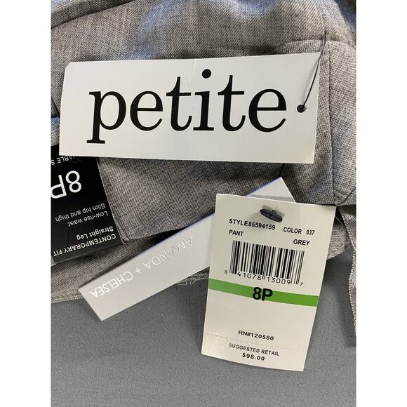 Amanda + Chelsea Contemporary Fit Straight Leg Low Waist Dress Pants. 8P, NWT! - Picture 2 of 10